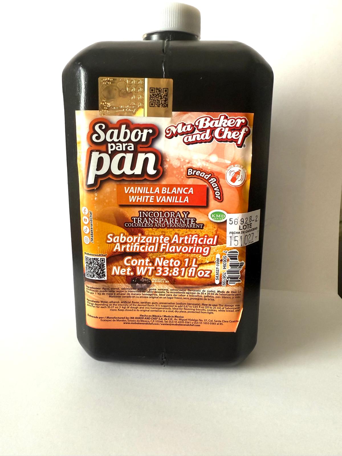 MA BAKER AND CHEF VAINILLA BLANCA SABOR PARA PAN 1lt