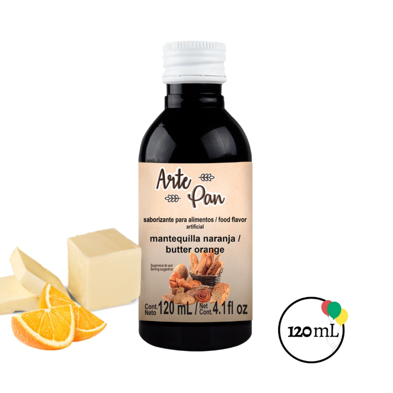 ARTE PAN SABORIZANTE DE MANTEQUILLA NARANJA DE 120ML