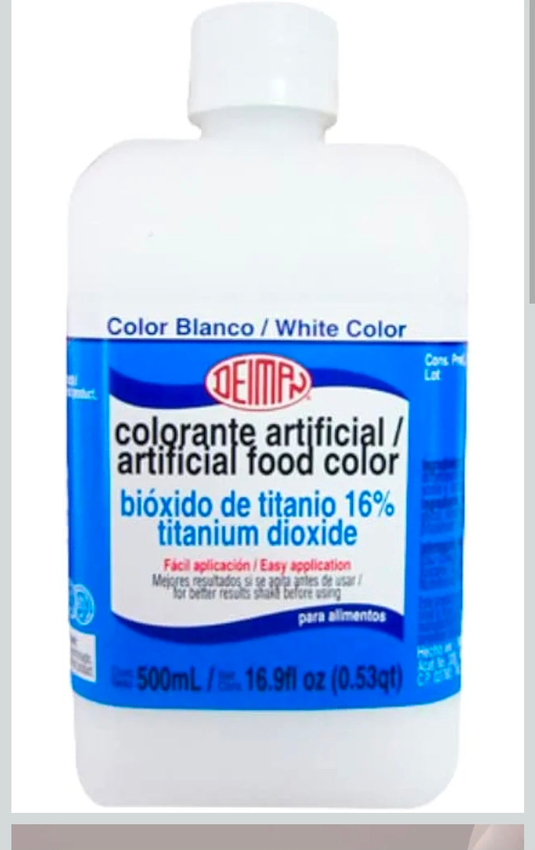 BIOXIDO DE TITANIO DEIMAN 16% 120ml.