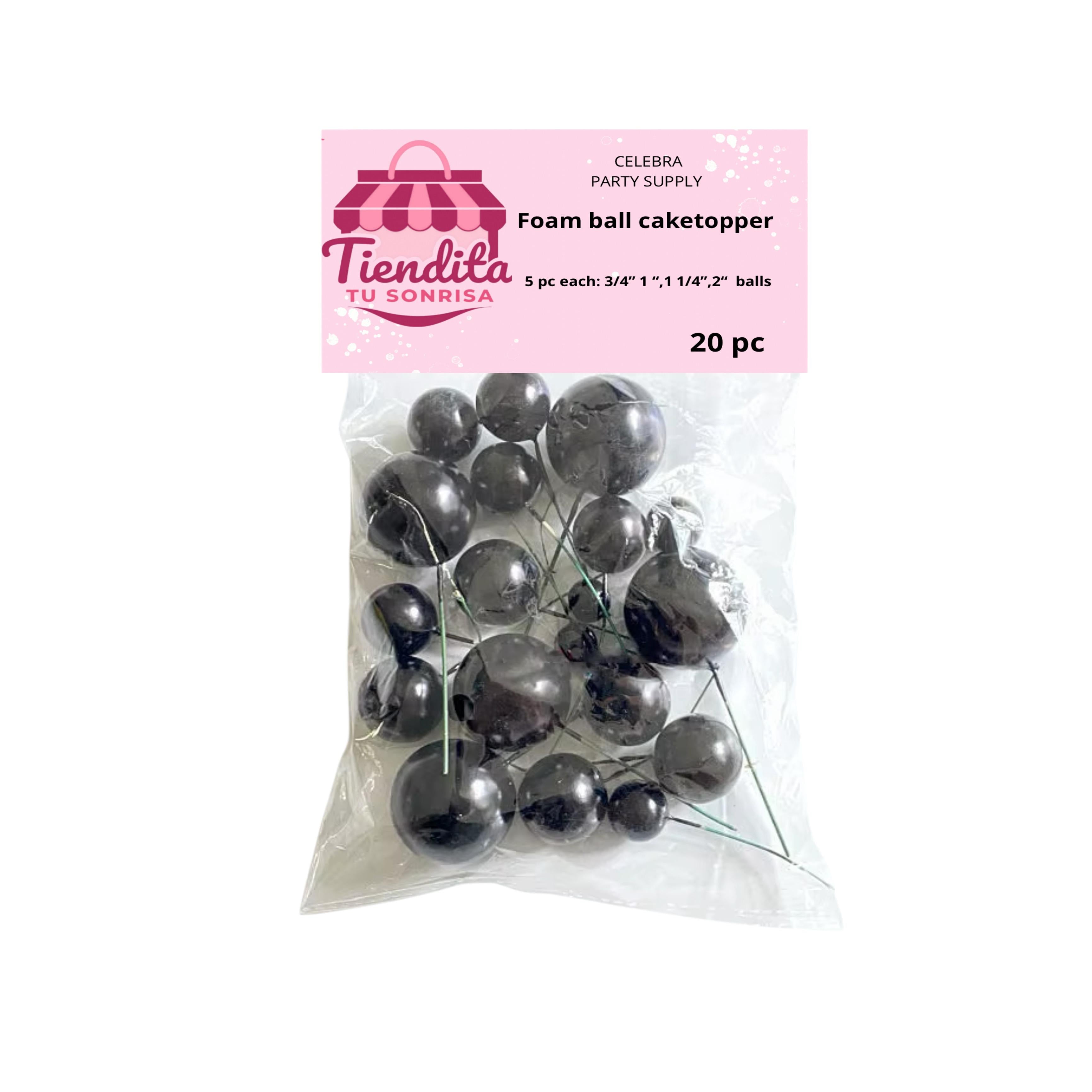 FOAM BALL CAKE TOPPER 20 PZ