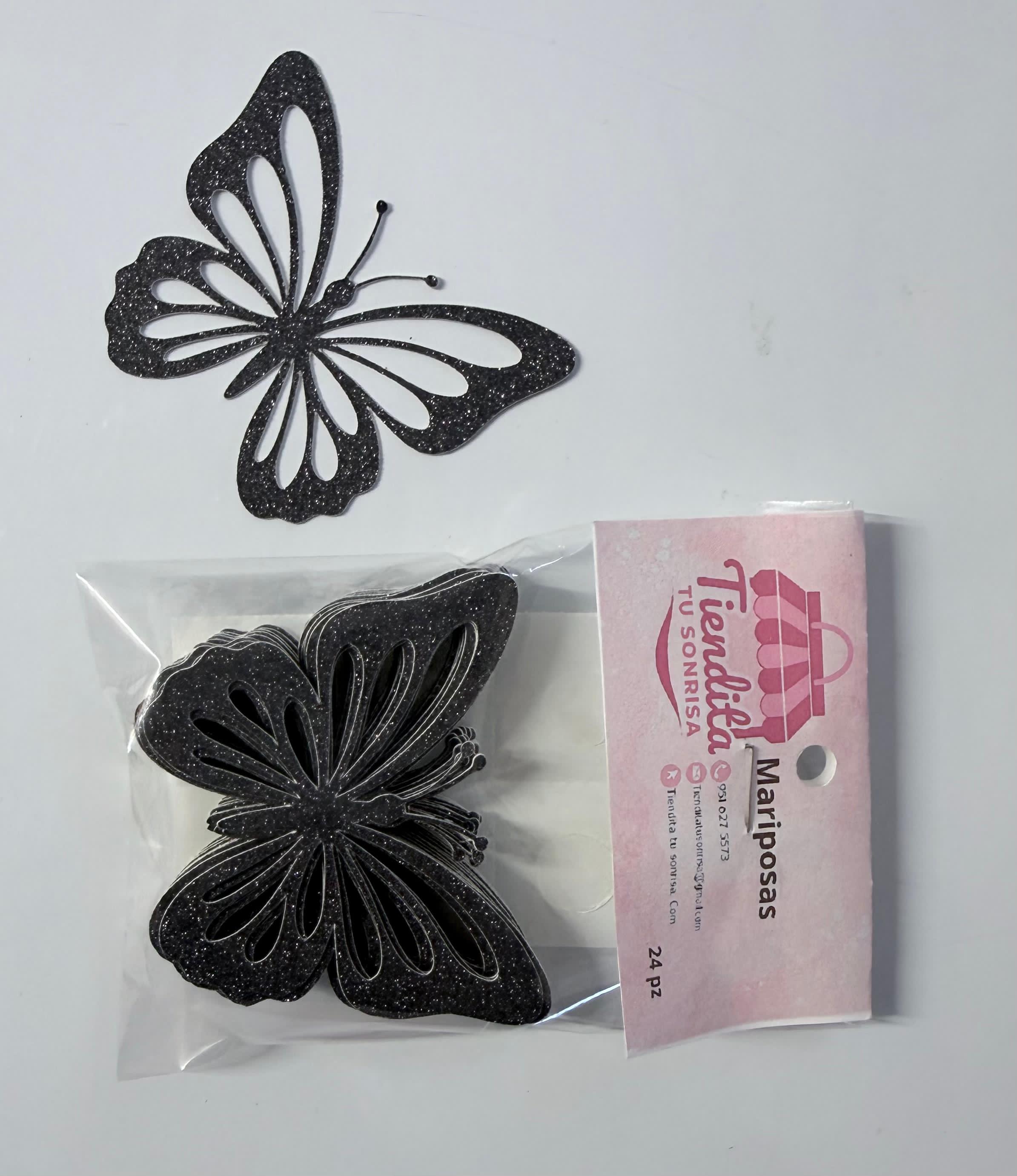 Mariposa negra para decoración